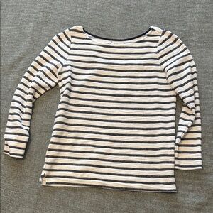 Lou & Grey Navy and Cream Striped Top